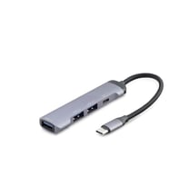 Type-c 3.0 Hub Pd 100W 4 Port 5 Gbps Gri HDX7040