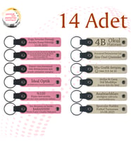 Pembe & S Kahve, 14’lü Set, Kişiselleştirilebilir Anahtarlık, Kına Gecesi Misafirlerine Anlamlı Anı