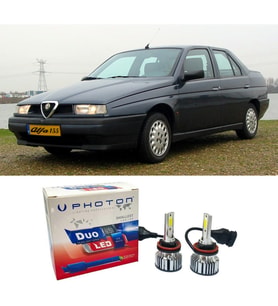 Alfa Romeo 155 Led Xenon Kısa Far Ampulü H1 Duo Yeni Seri Beyaz