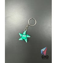 3D Baskı Hareketli Deniz Yıldızı Anahtarlık (Turkuaz)