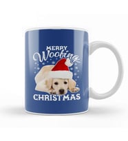 Merry Woofing Christmas Dog Kupa Bardak Porselen