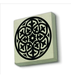 Barok Desen Baskılı Doğaltaş  Magnet(KD-059)Buzdolabı Süsü