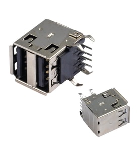 USB 2.0 ŞASE A DİŞİ İKİLİ 90 MAVİ (IC-265E)