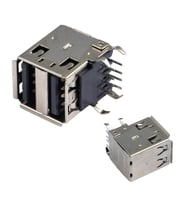 USB 2.0 ŞASE A DİŞİ İKİLİ 90 MAVİ (IC-265E)