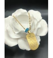 22 AYAR ALTIN KAPLAMA KADIN GOLD AYET UÇ KIVIRCIK KOLYE