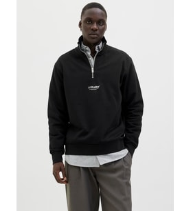 JJESOHO SWEAT QUARTER ZIP HN NOOS Black