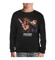 Eminem ft. Rihanna Siyah Çocuk Sweatshirt