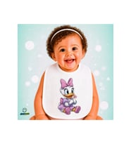 Daisy Duck Keten Bebek Mama Önlüğü – Yumuşak, Emici, Yıkanabilir, Özel Tasarım P042