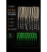 10 Adet Küre Tane Kedi Gözü Tesbih