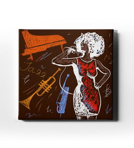Nostalji Mikrofon Canvas Tablo KJK102