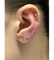 14 Ayar Altın Piercing Tragus Küpe