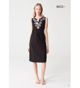 Mod Collection 3290 Kolsuz Kadın Elbise (Siyah)