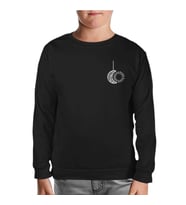 Mandala - Ay ve Güneş Siyah Çocuk Sweatshirt
