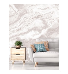 Dreamwall Mermer Desenli Silinebilir Sağlıklı Tekstil Duvar Kağıdı (Çok Renkli)