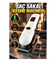 HK-700 Profesyonel Şarjlı Saç ve Sakal Kesme Makinesi Lityum Bataryalı, 4 Taraklı