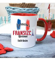Fransızca Öğretmenine Özel Öğretmenler Günü Hediyesi Kişiye Özel Kupa Bardak