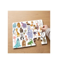 Hayvanları Tanıyalım Tasarımlı 24 Parça Ahşap Çocuk Puzzle MPK0359