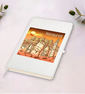 Nemrut Tasarımlı Beyaz Defter