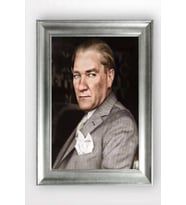 Gümüş Çerçeveli Atatürk Tablo cv810