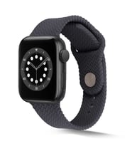 Apple Watch 38mm Kordon Silikon Örgü Kordon (Gri)