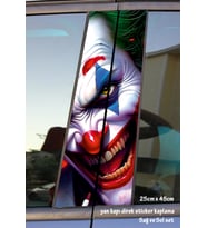 psikopat joker sticker yan kapı direk kaplama 2li sol sağ takım yapıştırma