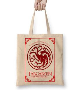 Targaryen House Bez Çanta Uzun Saplı
