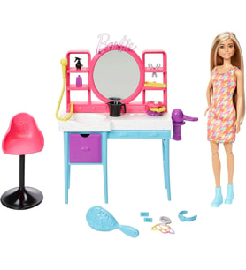 Barbie Muhteşem Kuaför Oyun Seti, 3 Yaş Ve Üzeri, Hkv00 (Çok Renkli)