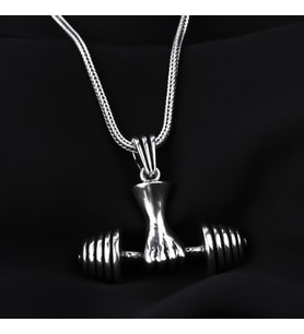Glorria Gümüş Erkek Halter Kolye