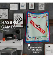 Koleksiyon Hasbro Games Monopoly Bedding Süper Yumuşak Mikro Raschel Örtüsü, 116,8 cm x 152,4 cm, (Resmi Lisanslı Ürün)