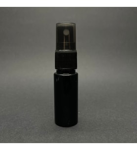 15 cc Siyah Silindir Pet Şişe - Siyah Spreyli - 15 ml Siyah Plastik Şişe  x 10 Adet