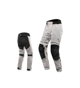 Motosiklet Pantolonu Korumalı Yazlık Aşınmaya Dirençli Kumaş Yan Destek Pedi Motor Pantolon Beyaz