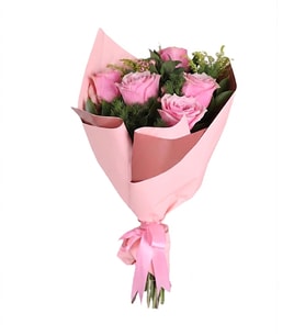 Bukette 5 Pembe Güller