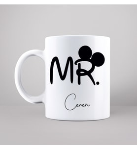Mickey Mouse Baskılı Kupa Kişiye Özel
