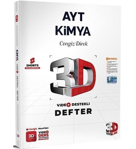 AYT Kimya Video Destekli Defter 3D Yayınları