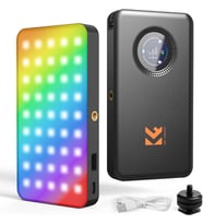 CONCEPT 135 LED RGB Video Işığı, Dahili 5000 mAh Pil, Kısılabilir Kompakt Fotoğraf Işığı, DSLR Kamera, CRI 96, 2812lux, Taşınabilir Kamera Işığı, 13 Işık Efektli