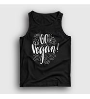 Presmono Unisex Beyaz Go Vegan Vegetarian Vejetaryen Atlet 542752tt (Siyah)