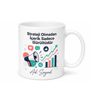 Dijital Pazarlama Marketing Dergisi Marka Stratejisi Temalı Kupa Bardak Hediye