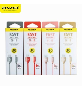 Iphone - Awei Fast Data Kablo Cl-988 30 Cm Kablo Powerbank