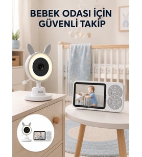 Karşılıklı Sesli Bebek Kamerası 4x Zoom Sıcaklık Sensörlü Yeni Nesil