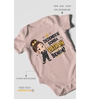 Dedemden sonra patron benim Kısa Kollu Bebek Body %100 Pamuk