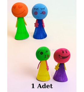 Zıplayan Oyuncak Emojili Zıp Zıp Oyun 1 Adet Pinyata İçi Parmaklara Takılan Emoji Top Bas Fırlat