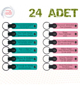 Koyu Turkuaz & Pembe, 24’lü Set, Kişiye Özel Hediyelik, Sanat Festivali Ziyaretçilerine Sürpriz