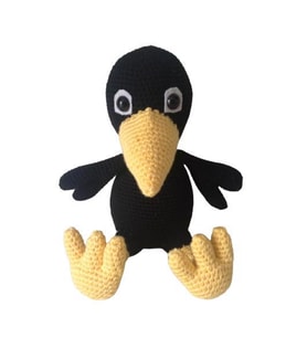 Sevimli Karga Amigurumi Organik Oyuncak
