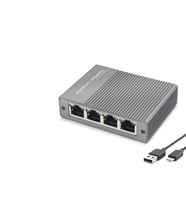 Gigabit Ethernet Switch 5 Port Type C Güç Girişli Gri HDX1414