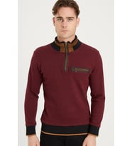 1039 DEWBERRY ERKEK SWEATSHIRT-BORDO