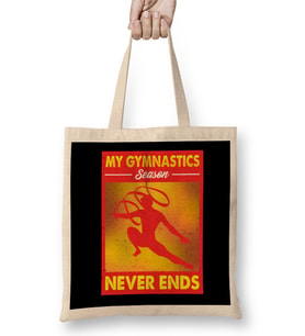 My Gymnastics Season Never Ends Awesome Gymnast Bez Çanta Uzun Saplı