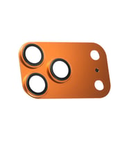 iPhone 17 Pro / 17 Pro Max Safir Kamera Lens Koruyucu Metal Kamera Çerçeveli Tam Koruma (Turuncu)