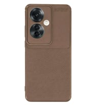 Reno 11F Kılıf Auto Focus Karbon Kapak - Kahverengi