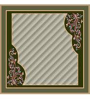 Geometrik Desen Black Seri Twill Eşarp Eşarp Askısı ile Birlikte 90x90 cm Bej Ha