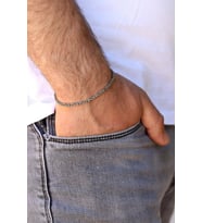 925 Ayar Gümüş Kral Erkek Bileklik 2,5 MM